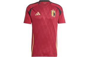 Бельгия 24 домашняя футболка Adidas, Бордово-красная