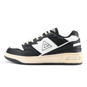 Тайцзи 910 противоскользящие износостойкие низкие кеды для скейтбординга мужские черно-белые PEAK, черный/экрю