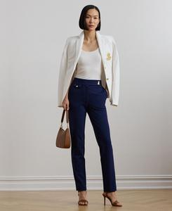 Женские укороченные брюки из ткани понте, размеры P/XS - 3X Lauren Ralph Lauren, Refined Navy