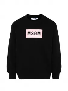 Свитшот с круглым вырезом MSGM Kids, черный