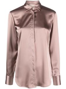 Blanca Vita long-sleeve satin shirt, нейтральный цвет