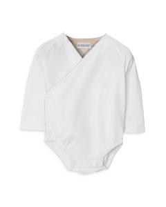 Хлопковое боди Rizza унисекс Burberry и комплект с нагрудниками в клетку и банданой — для малышей, белый