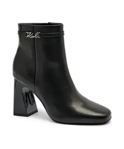 Ботильоны из кожи на блочном каблуке Astra Nova Karl Lagerfeld, черный