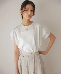 Хлопковая футболка с рукавами «летучая мышь» GIZA Suite, цвет Ivory [002]