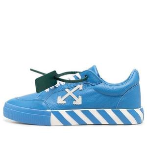 Кроссовки low vulcanized leather trainers 'blue white green' Off-White, синий
