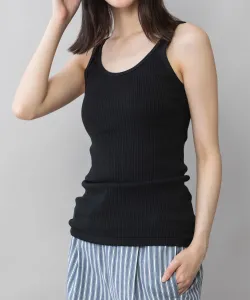 Хлопковая ребристая майка, двусторонняя