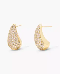 Серьги Farrah Crystal Brook & York, gold