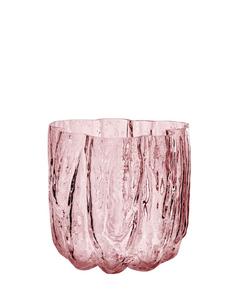 Ваза из кракелюрного хрустального стекла высотой 4,8 дюйма Kosta Boda, розовый
