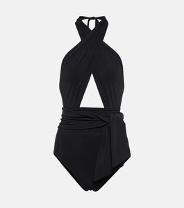 Купальник с вырезом халтер KARLA COLLETTO, черный