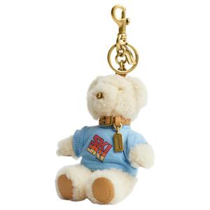 COACH Хлопковая сумочка-брелок женская белая