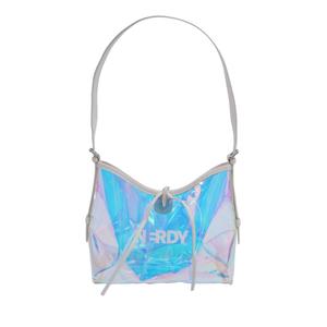 Nerdy Поливинилхлоридная ПВХ комбинированная с полиуретаном женская наплечная сумка классическая белая, White