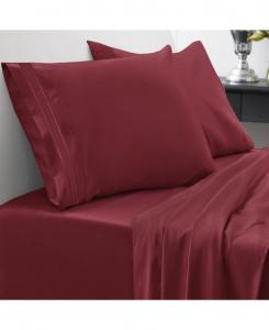 Комплект постельного белья из микрофибры, 4 предмета, размер King Sweet Home Collection, Burgundy