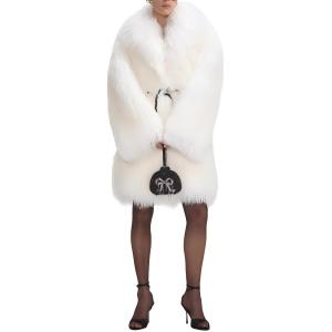 Куртка Self portrait из овчины Self-portrait, белый