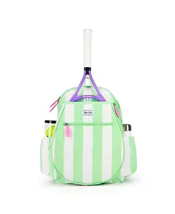 Детский теннисный рюкзак с полосками для девочек Ame & Lulu, зеленый