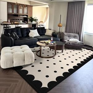 Saipos Ковер 140х200 см из хлопка и льна, французский стиль, моющийся, для гостиной/спальни, Wen Lian Pro, новая модель