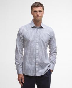 Рубашка с длинным рукавом Barbour Carlton Tattersall Tailored, темно-синий