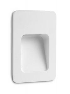 Уличный настенный светильник FARO Nase, белый - пластик - 9 x 14 x 6 см