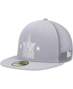 Мужская серая бейсболка Washington Nationals 2023 для тренировки мяча на поле 59FIFTY New Era