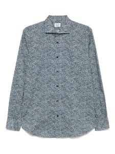 Mazzarelli рубашка с абстрактным принтом, синий