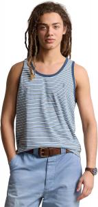 POLO RALPH LAUREN Мужской полосатый майка-джерси, Vessel Blue Multi