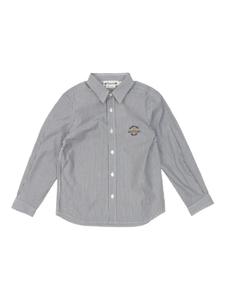 Полосатая рубашка на пуговицах Bonpoint, синий