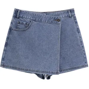 Женские джинсовые короткие юбки MTSS Collaboration GAP, Light Washed