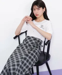 Вязаная мини-рубашка с вышитыми сердечками и косами Jill By Jill Stuart, цвет Off White