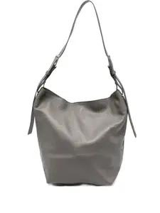 Кожаная сумка на плечо с застежкой-пряжкой P.A.R.O.S.H., серый