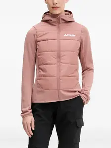 Стеганая куртка с капюшоном Adidas, розовый