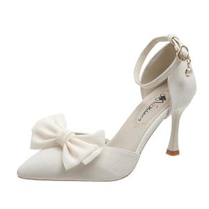 Alxnan Стройные каблуки на высоком каблуке для женщин экрю, цвет Ecru