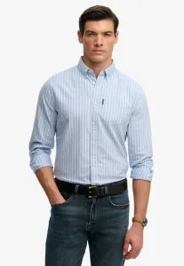 Базовая рубашка с длинным рукавом в оксфордском стиле Superdry & Co, Broker Blue Stripe