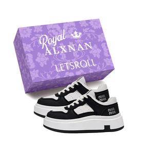 Alxnan Женские скейтерские кеды Box в черном цвете с коробкой, цвет Black+Box