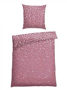 Schiesser Комплект постельного белья из фланели "Runa" розового цвета