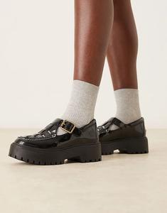 Туфли Timberland Stone Street Mary Jane на платформе из черной лакированной кожи