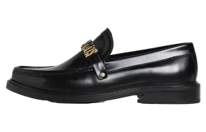 Кожаные лоферы с логотипом MOSCHINO, Original Shoe Box Included