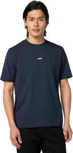Мужская хлопковая футболка BOSS с логотипом на груди, стандартного кроя, Navy Captain Blue