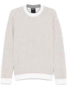 Zegna свитер в полоску, серый