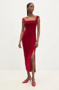 Бархатное платье Answear Lab, красный