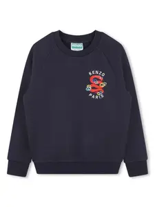Толстовка с вышивкой Kenzo Kids, синий