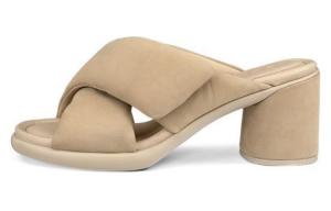 Нескользящие износостойкие тапочки-слайды женские светло-умбровые Ecco, Light Umber