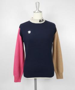 Вязаный свитер с высоким воротником из 100% кашемира Archivio, цвет Navy(160)