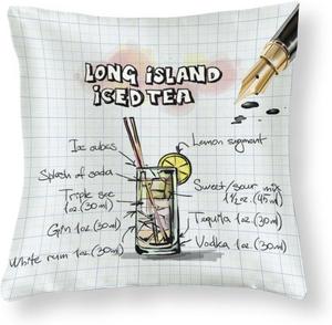 HighonHi Декоративные наволочки Long Island Iced Tea сатиновые квадратные Pattern-1