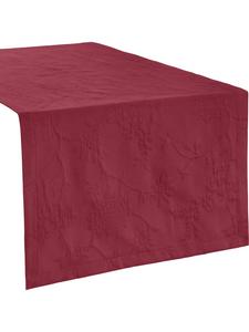 Erwin Müller Жаккардовая скатерть-дорожка из смесовой хлопковой ткани Arnsberg красного цвета