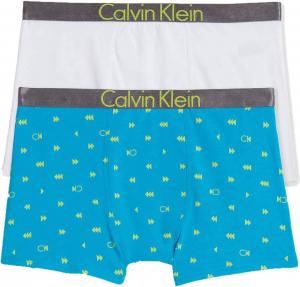 Комплект из двух хлопковых трусов-боксеров Calvin Klein для мальчиков, Triangle Capri Breeze(1250-306)/White