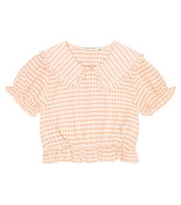 Полосатый топ Petra из хлопка The New Society, оранжевый