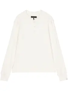 Фактурная футболка с длинными рукавами Rag & Bone, белый
