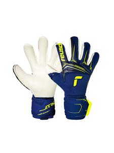 Reusch Вратарские перчатки Attrakt Duo Finger Support, цвет 4409 премиум-класса синий/мягкий желтый