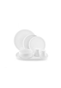 Сервиз фарфоровый Almina с перечницей, 6 предметов, белый