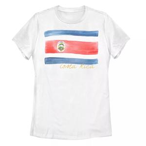 Юниорская футболка Коста-Рики с акварельным флагом Licensed Character