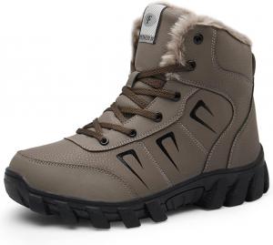 Generic Женские зимние ботинки для снега, водонепроницаемые, противоскользящие, для походов на открытом воздухе, мужские теплые ботинки на меху, на щиколотку, большого размера, с флисовой подкладкой для ходьбы (красные, размер 7,5 UK)